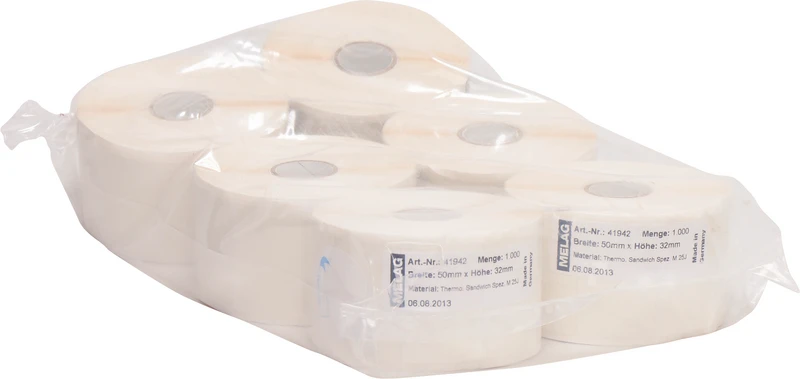 MELAprint 60\80 Etiketten  Packung  6 x 1.000 Stück weiß, zweifach klebend