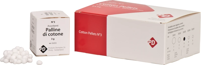PD Wattekügelchen  Packung  6 x 3 g Ø 4,3 mm, Größe 3