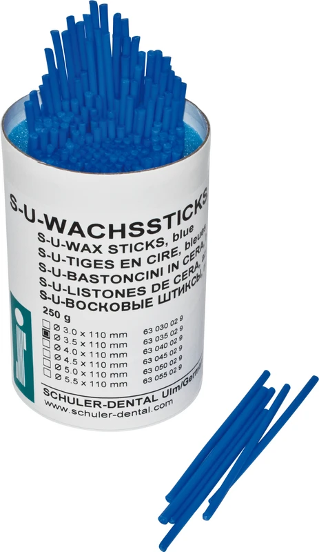 S-U-WACHSSTICKS  Packung  250 g blau, Ø 3,5 mm