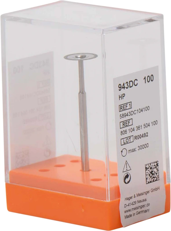 Diamantscheiben 943D  Stück  gelb extra fein, HP, Figur 361, 0,15 mm, ISO 100