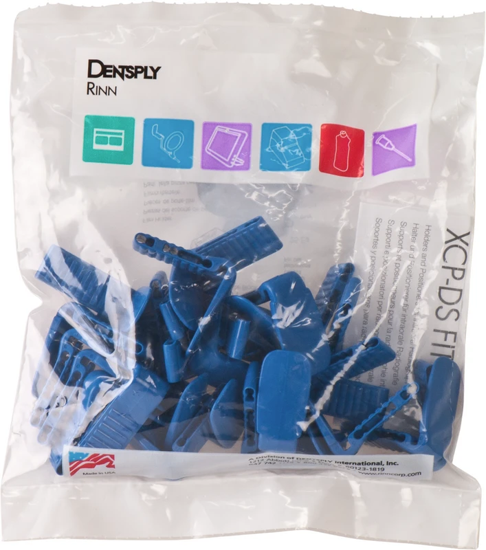 XCP® Farbcodierte Bissplatten  Packung  25 Bissplatten blau, für Frontzahn