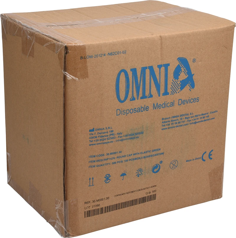 OP-Haube  Packung  500 Stück mit Gummizug, grün