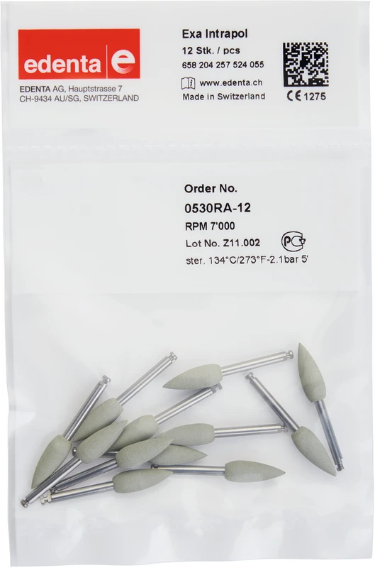 Exa Intrapol  Packung  12 Stück weiß, RA, Figur 257 Flamme, 14 mm, ISO 055