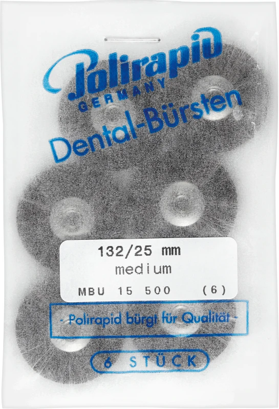 Miniaturbürsten Rosshaar  Packung  6 Stück unmontiert, grau mittel, Rosshaar mixed, Ø 25 mm