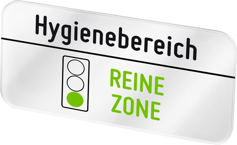 Plexiglasschild Hygienebereich   Reine Zone     Stück
