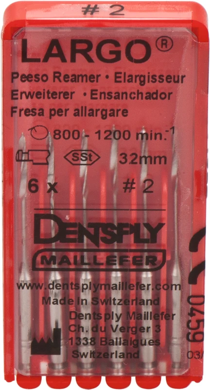 LARGO® Peeso Reamer A0009-24  Satz  6 Stück 32 mm, Gr. 2