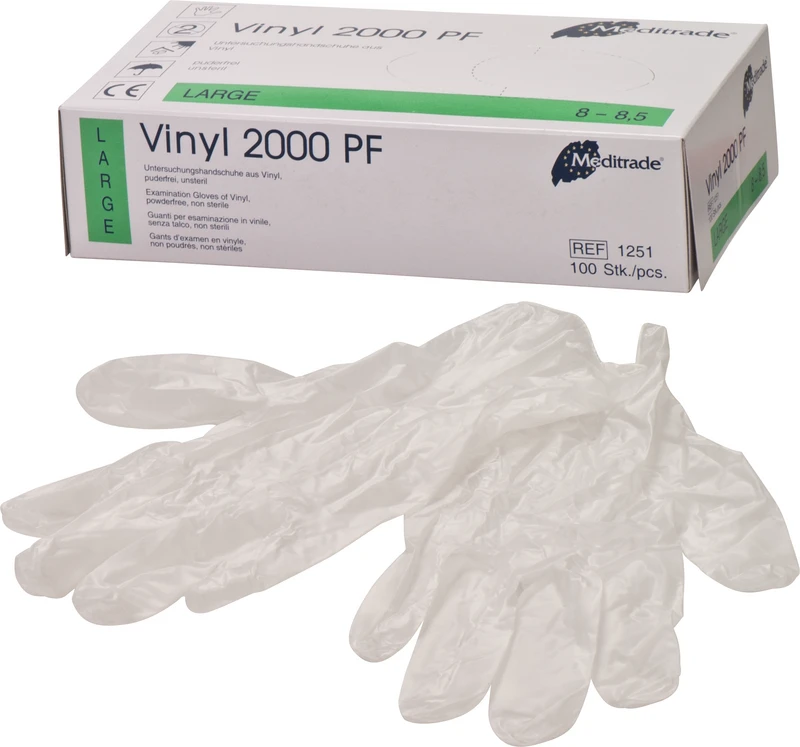 Vinyl 2000 PF  Packung  100 Stück puderfrei, weiß, L