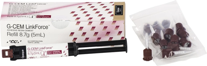 GC G-CEM LinkForce  Nachfüllpackung  8,7 g Automix-Spritze opak, 20 Automix-Spitzen Regulär