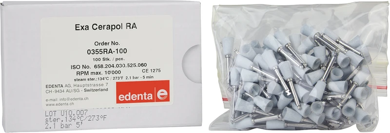 Exa CeraPol  Packung  100 Stück grau, RA, Figur 030, 10 mm, ISO 060