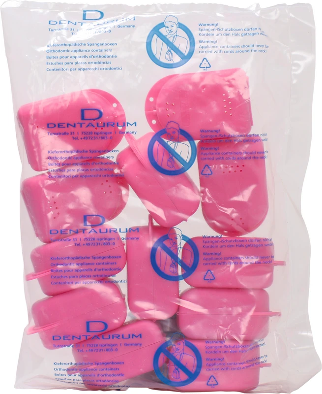 Spangenbox  Packung  10 Stück rosa, maxi