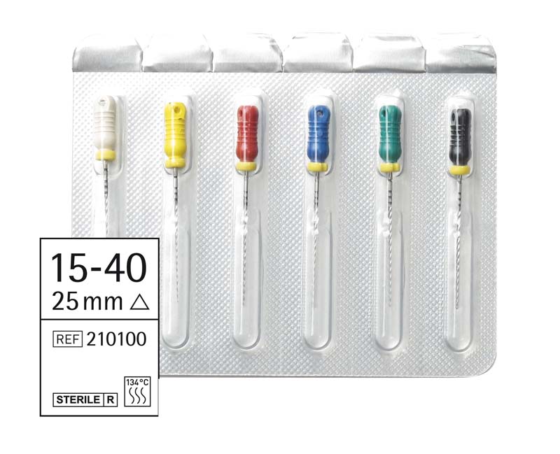 Omni K-Bohrer steril  Sortiment  6 Stück steril, 25 mm, ISO 015-040