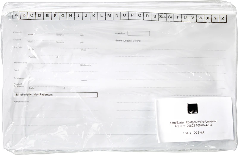 Röntgentaschen  Packung  100 Taschen Universal, 182 x 305 mm