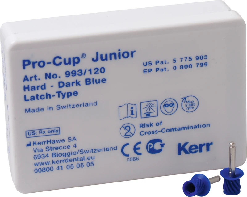 Pro-Cup Junior  Packung  120 Stück dunkelblau hart, Latch-Type