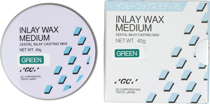 GC Inlay Wax MEDIUM  Packung  40 g Dose grün