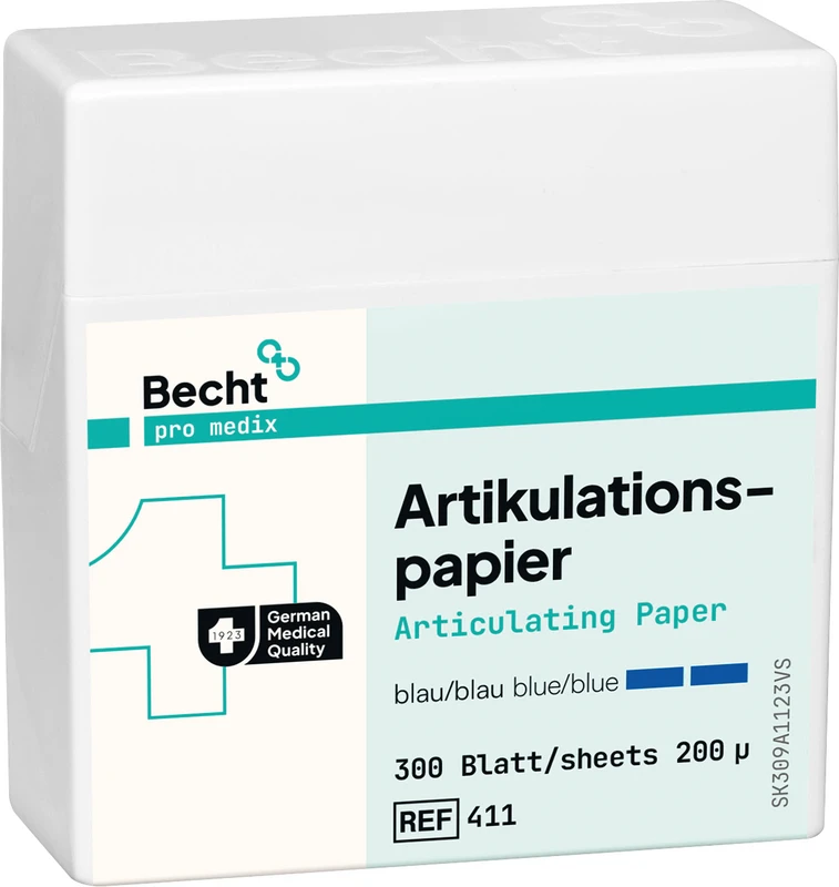 Artikulationspapier   Packung  300 Stück blau 200µ