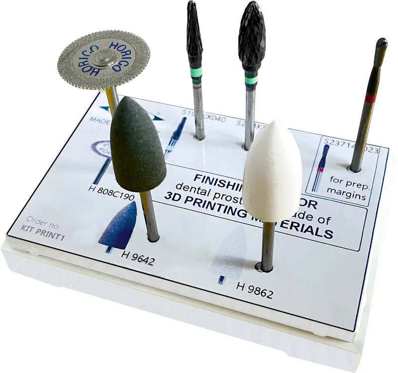 PRINT1   Kit  6 Instrumente (1 Diamantscheibe, 2 TC Cutter, 2 Polierer, 1 TC Fräser)