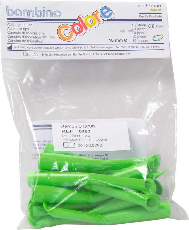 Absaugkanülen Bambino  Packung  10 Stück grün