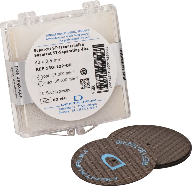 Supercut ST-Trennscheiben  Packung  10 Stück ST, braun, Ø 40 mm x 0,50 mm