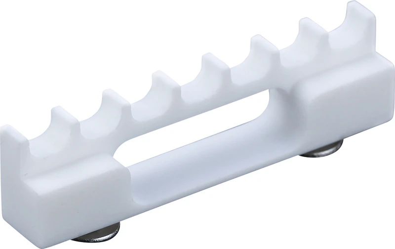 PTFE Block  Stück  Block inklusive 2 Schrauben, 8 cm, für 14 Instrumente