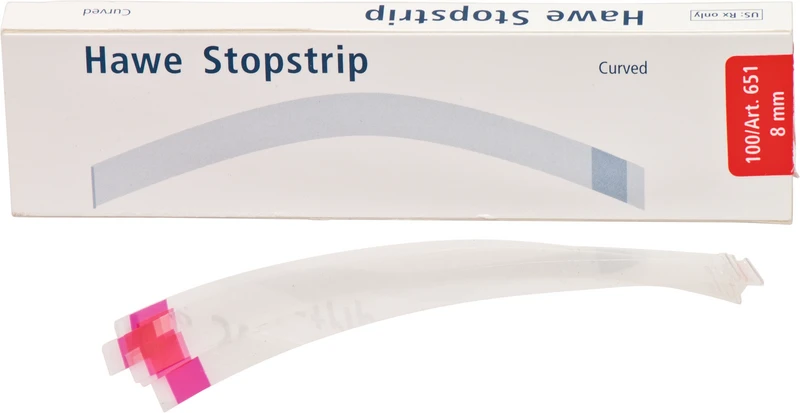 Stopstrip  Packung  100 Stück Breite rot, 8 mm, gebogen