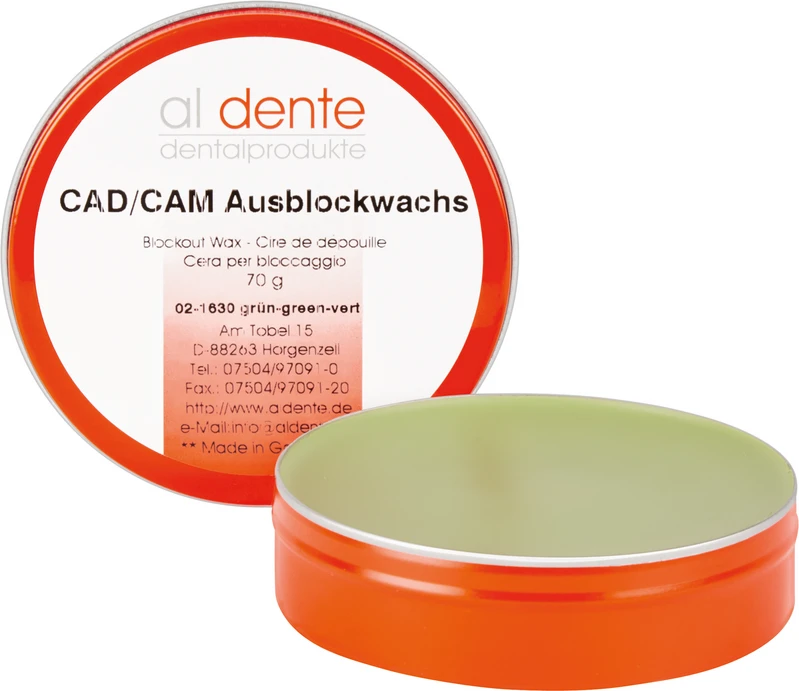CAD\CAM Ausblockwachs   Dose  70 g grün
