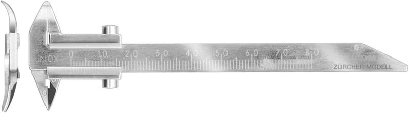 KFO-Schieblehre nach Zürcher Modell  Stück  HSL 247-52, 125 mm