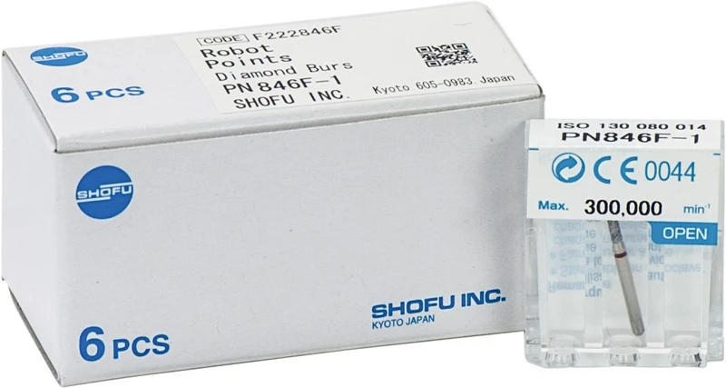 Robot Points FG  Packung  6 Stück rot fein, FG, Figur Zylinder Stirn rund, 8 mm, ISO 014