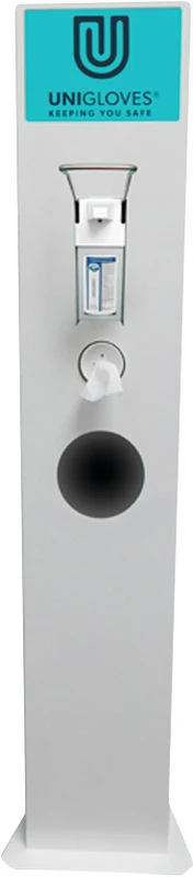 UNIGLOVES® Hygienetower Maxi  Stück  1 Tower inklusive 1 Langarmspender 500 ml, 160 cm x 30 cm x 30 cm