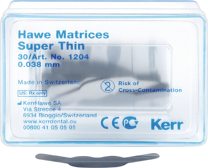 Matrizen Super-Dünn  Packung  30 Stück Stärke 0,038 mm, Nr. 1204