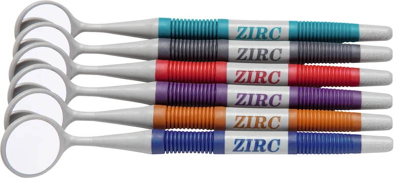 Crystal HD Mundspiegel Soft Grip  Packung  12 Stück sortiert metallic, Größe 4, Ø 22 mm