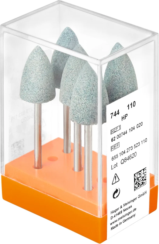 Ausarbeitungssteine 744  Packung  5 Stück grün mittel, HP, Figur 273, 17 mm, ISO 110