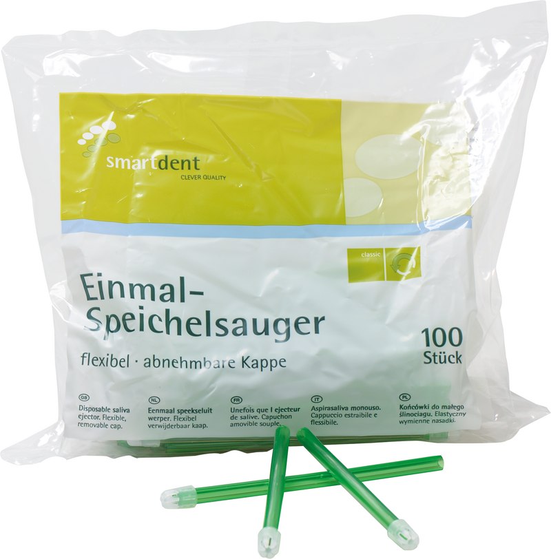 smart Speichelsauger  Packung  100 Stück grün