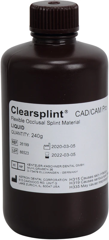astron® Clearsplint® CAD\CAM Pro  Packung  240 g Flüssigkeit