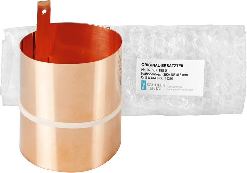 S-U-Unopol Kathodenblech  Stück  Kupfer, (H x B x S) 390 x 105 x 0,6 mm