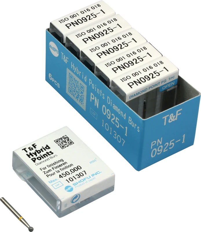 T&F Hybrid Points FG 925  Packung  6 Stück gelb ultra fein, FG, Figur 7006, 1,6 mm, ISO 018