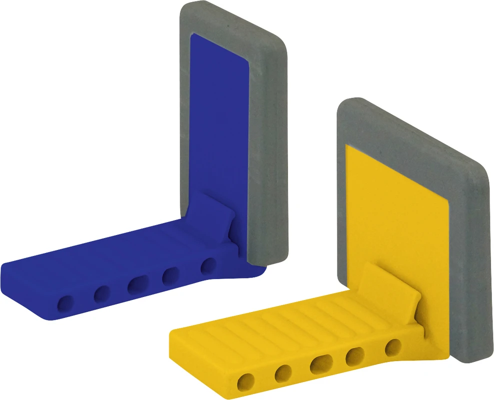 RWT® Bissplatten  Packung  8 Bissplatten (4 x Posterior, gelb, 4 x Anterior blau)