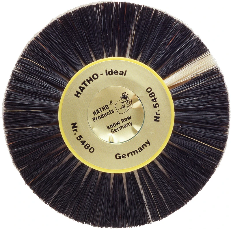 HATHO Einlagebürste   Packung  12 Stück Ø 80 mm, 2-reihig, schwarz