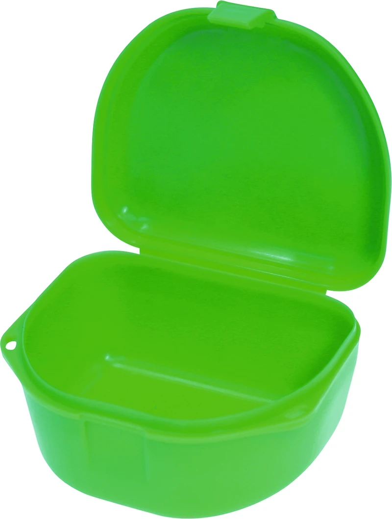 Schienen\Retainerboxen  Packung  12 Stück tief, neongrün