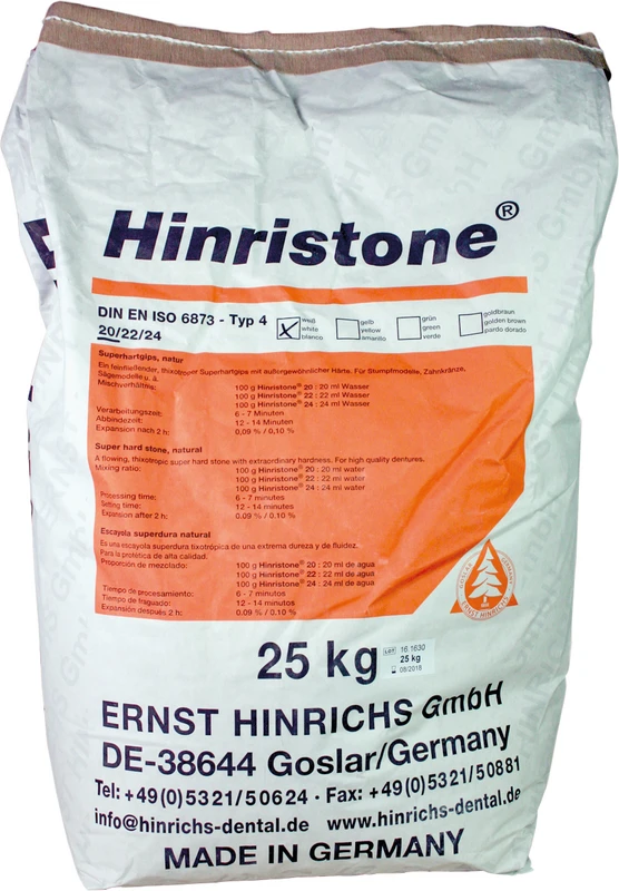 Hinristone® 20  Sack  25 kg weiß