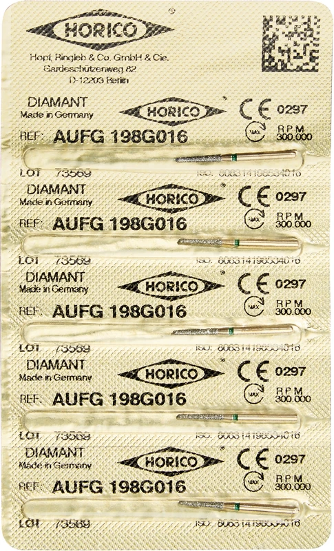 Diamant AuFG 198  Packung  5 Stück grün grob, FG, Figur 198, ISO 016