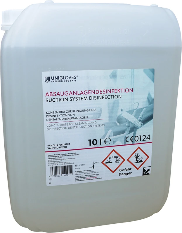 UNIGLOVES Absauganlagendesinfektion  Kanister  10 Liter