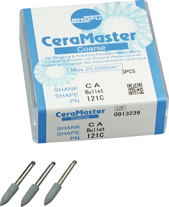 CeraMaster  Packung  3 Stück dunkelgrau grob, RA, Figur Walze, ISO 040