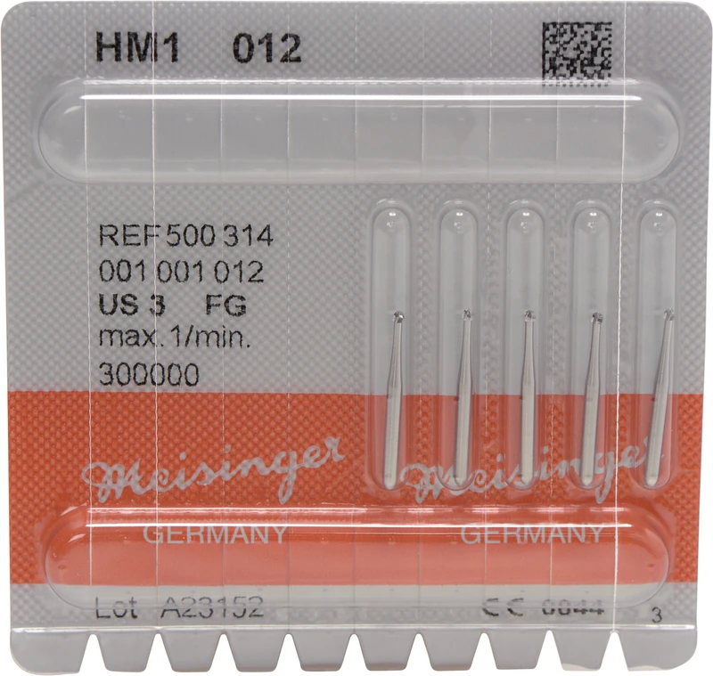 HM-Bohrer 1  Packung  5 Stück FG, Figur 001, ISO 012