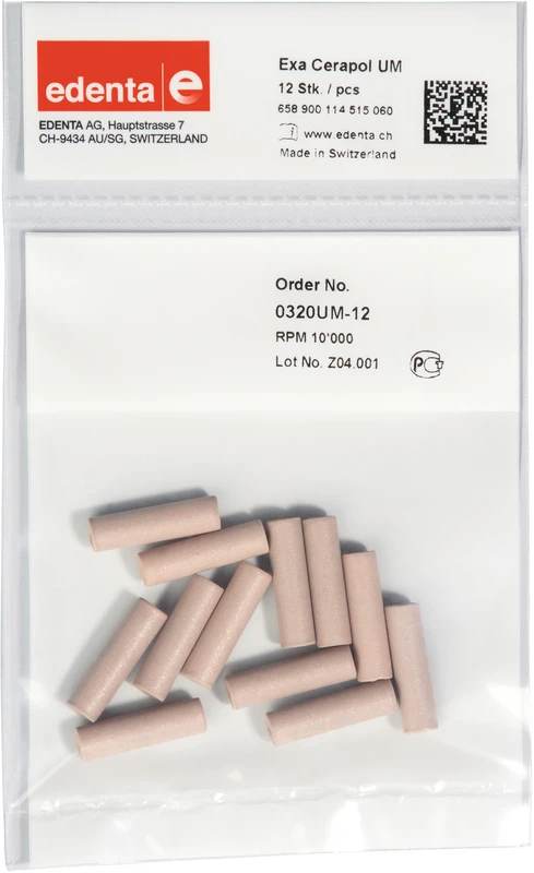 Exa Cerapol  Packung  12 Stück unmontiert, rosa, Figur 114, 22 mm, ISO 060