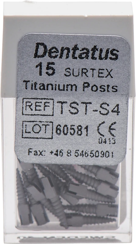 Classic Surtex Titan Wurzelstifte  Packung  15 Stück 7,8 mm, Ø 1,5 mm, Größe 4