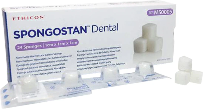 Spongostan Dental  Packung  24 Stück 1 x 1 x 1 cm