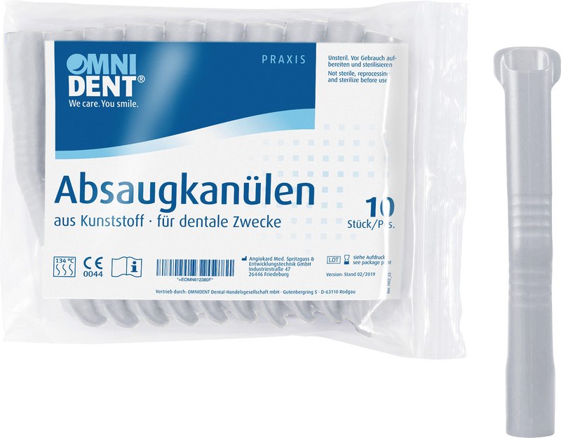 Omni Absaugkanülen  Packung  10 Stück grau