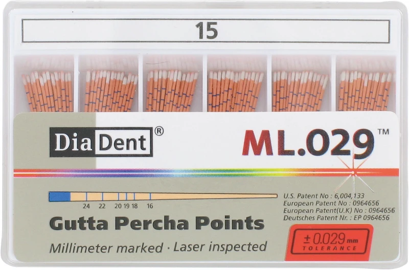 DiaDent® ML.029 Gutta Percha Points  Packung  120 Stück ISO 015