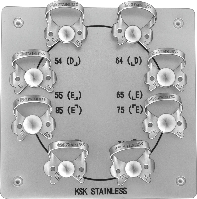 Fit-Kofferdam® Klammern für Kinder  Kit  Klammerbord 8 Klammern