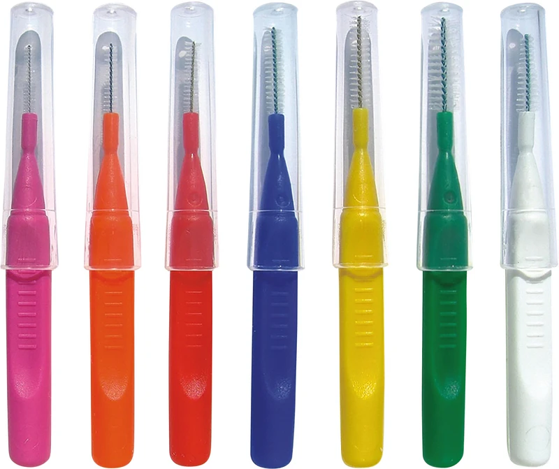 Beyco Brushies  Praxispackung  10 x 7 Stück sortiert (pink, orange, rot, blau, gelb, grün, weiß konisch)